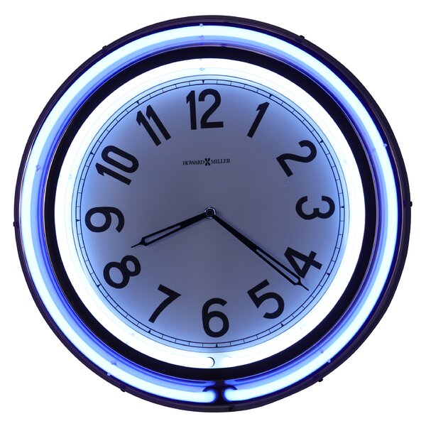 Vintage enhance 14.5 in store blue neon wall clock